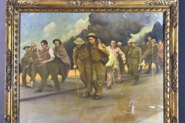A close up of painting of Second World War soldiers at Chartwell (photo: National Trust)