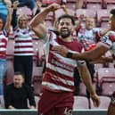 Toby King celebrates try against Hul KR