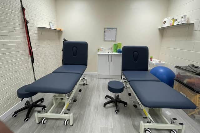 The new player treatment room at Wigan St Judes