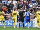 Curtis Tilt is left in a heap at the DW after clashing with Ched Evans