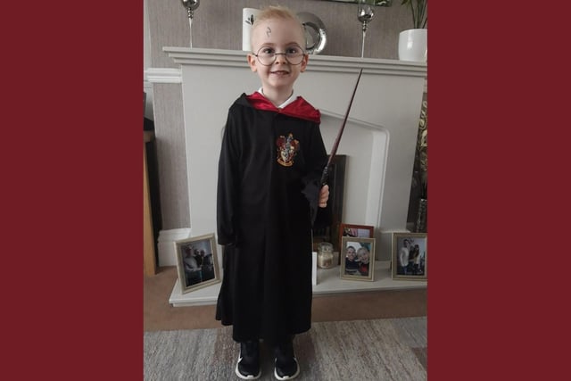 Expelliarmus! Jaxon brought out his inner Potter for World Book Day.