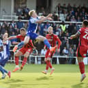 Charlie Hughes tries in vain to get Latics back into the game