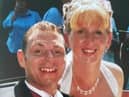 Kevin and Louise Jones on their wedding day
