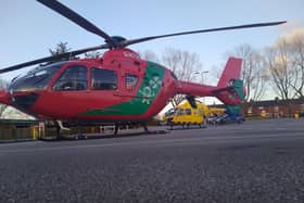 Two helicopters came to the aid of a girl hit by a car on Warrington Road, Marus Bridge