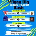 Wigan Big Bash Finals Day Details