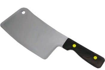 A meat cleaver similar to the one brandished by Nathan Taylor in Leigh Asda's car park