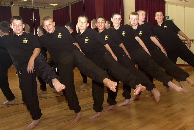 Eight of 16 boys who had opted to take GCSE dance at Fred Longworth High School - Matthew Baines, Alex Marrow, Chris Anderton, Antonio Rosell, Johnathan Branagh, Roy Kingsley, Conor Saunders and Ben Jackson