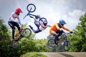 Wigan's Paddy Sharrock (centre) will be going for gold at next year's Olympic Games