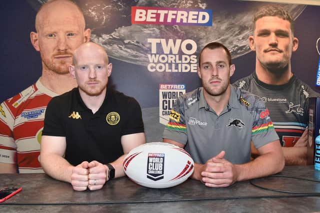 Wigan Warriors and Penrith Panthers captains Liam Farrell and Isaah Yeo
