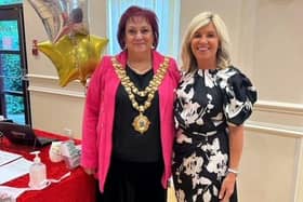 Mayor Coun Debbie Parkinson and Diane Charnock who runs Standish Slimming World group