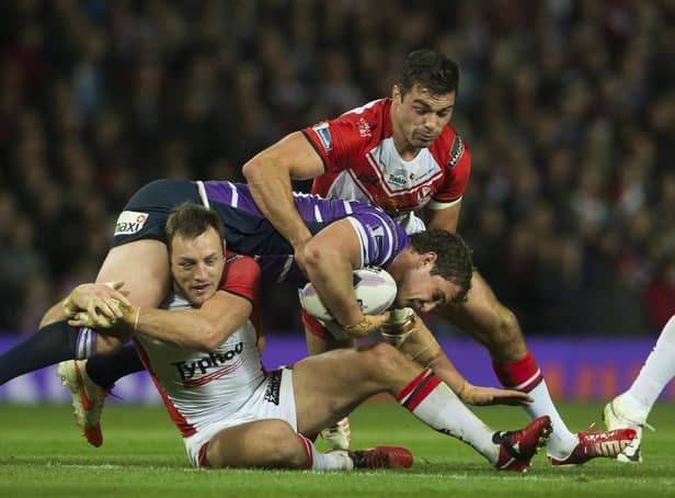 Mark Flanagan featured in the 2014 Grand Final between Wigan and St Helens