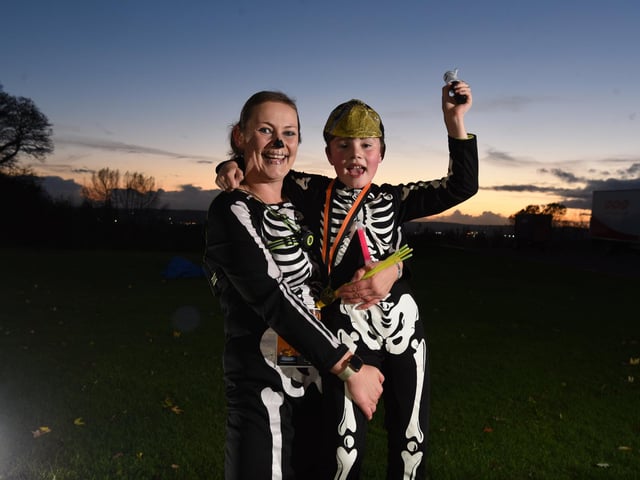 Two spooky skeletons