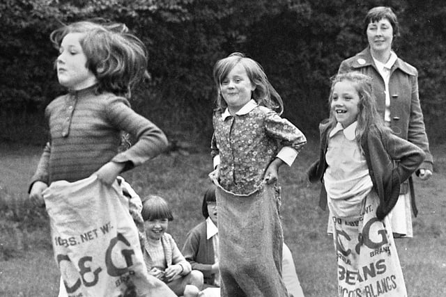 Sports day at Beech Hill Primary School in June 1977.