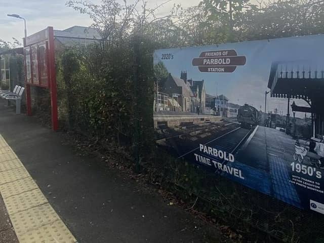 New artwork at Parbold railway station gives a glimpse into what it looked like 70 years ago