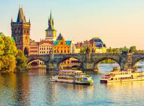 Charles Bridge and the stunning architecture of the old town in Prague