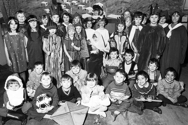 RETRO CHRISTMAS 1981 - Pupils perform the nativity at St George's primary school, Wigan.