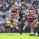 Harry Smith in action against Hull KR during the Super League semi-final at the DW Stadium