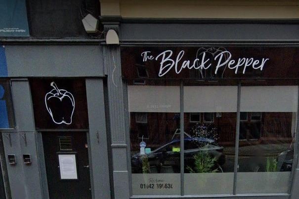 The Black Pepper on Library Street, Wigan, has a rating of 4.7 out of 5 from 141 Google reviews