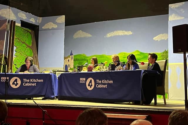 Wigan Little Theatre hosted The Kitchen Cabinet with Jay Rayner chairing (left)