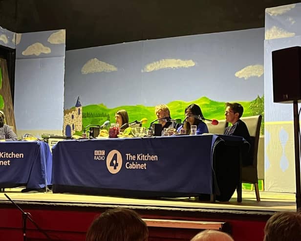 Wigan Little Theatre hosted The Kitchen Cabinet with Jay Rayner chairing (left)