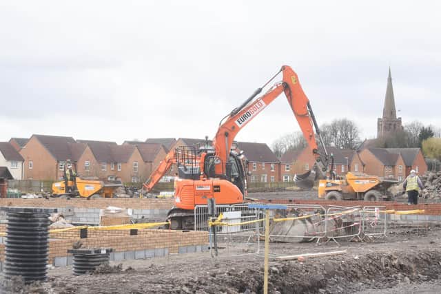 Construction work is well under way at the former Pemberton Colliery site