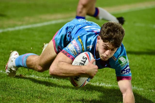 Jacob Douglas scored his first senior try in the friendly against Wakefield