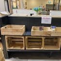 The shelves are empty at The Brick's food community