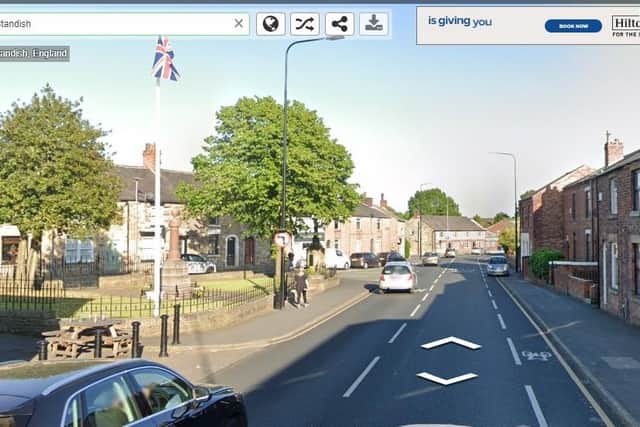 A general view of Standish High Street near to where the collision took place