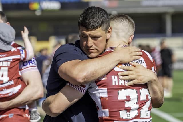 Ryan Hampshire returned to first team action in Wigan Warriors' victory over Leeds Rhinos in the Challenge Cup