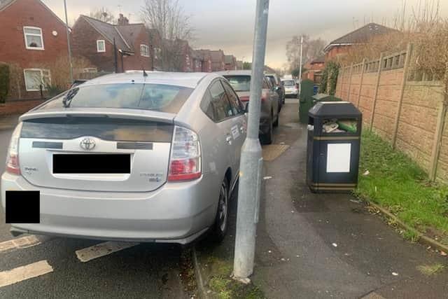 The owner of this vehicle was fined during a crackdown on parking by police earlier this year.