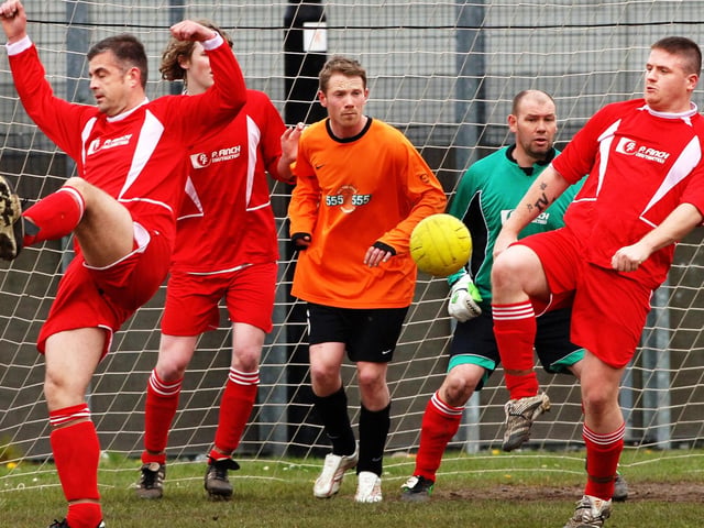 Highfield v Digmoor in the Premier Division of the Wigan and District Amateur League on Saturday 26th of April 2008. Highfield won 1-0.