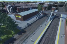 CGI aerial images of what the new Golborne Station could look like