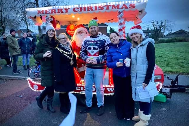 Father Christmas toured various parts of the borough with his helpers