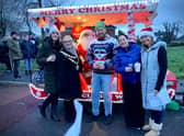 Father Christmas toured various parts of the borough with his helpers