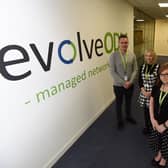 Evolve ODM staff Adam Cole, Keeva Brannan, Joanna Bolton, Stephen Hill and Christian Mouanda