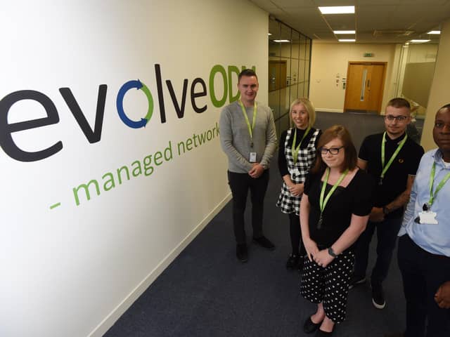 Evolve ODM staff Adam Cole, Keeva Brannan, Joanna Bolton, Stephen Hill and Christian Mouanda
