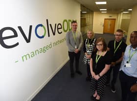 Evolve ODM staff Adam Cole, Keeva Brannan, Joanna Bolton, Stephen Hill and Christian Mouanda