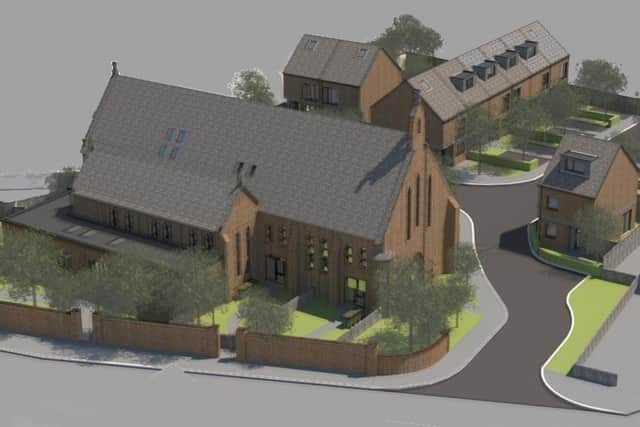 An artist's impression of how the church will be modified into housing