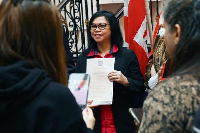 The monthly British Citizenship ceremony held at Wigan Town Hall.