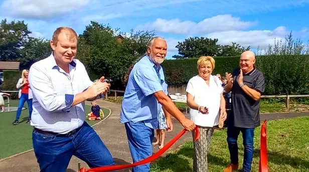 The play area on Bexhill Drive is officially opened