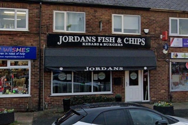 Jordans Fish & Chips on Gathurst Lane, Shevington, has a current 5 star rating