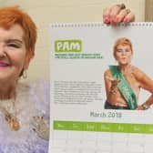 Pam was one of 12 cancer patients who dared to bare for a 2018 calendar to raise funds for Mamillan