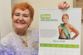 Pam was one of 12 cancer patients who dared to bare for a 2018 calendar to raise funds for Mamillan