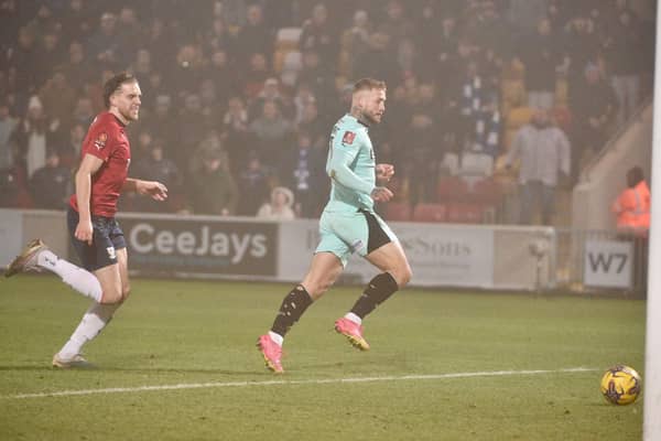 This goal from Stephen Humphrys earned Latics an FA Cup third-round tie against Manchester United