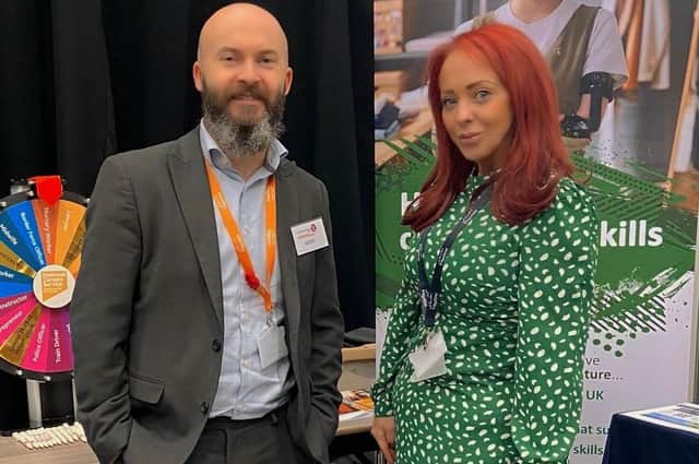 Chris Gibson and Rachael Slater, managers with Inspira