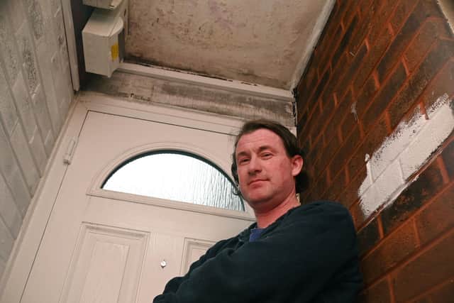 Hindley resident Martin Donegan has health complaints because of mould and condensation at his housing association flat.