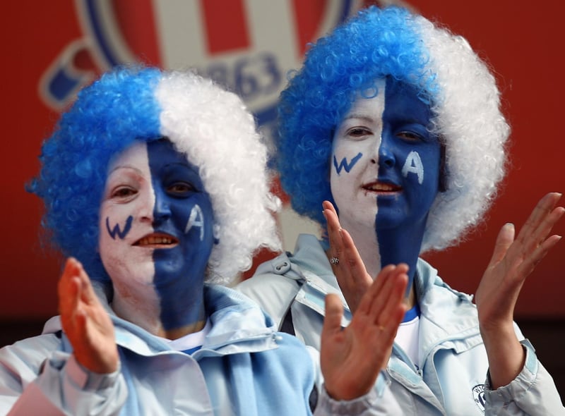 Wigan Athletic fans show their support at Stoke in 2011