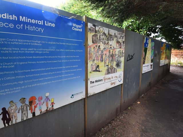 General view of part of the Standish Mineral Line. A Wigan Council project to extend the Standish Mineral Line has begun, extending this popular walking and cycling route from junction 27 of the M6 through to Preston Road.