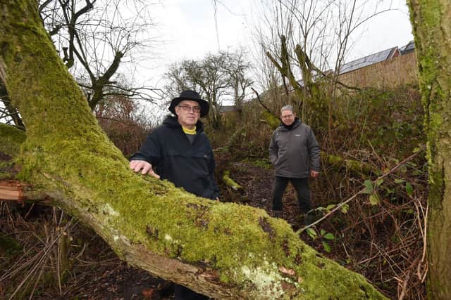 Pemberton residents Jim Millar, left, and Mick Corless, have volunteered throughout the year and cleared a path, which was overgrown with bushes and trees, to create a nice walk for members of the public, near the old Smithy brook