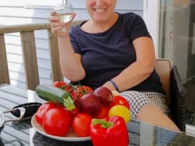 Karen Wright enjoying her holiday in Normandy